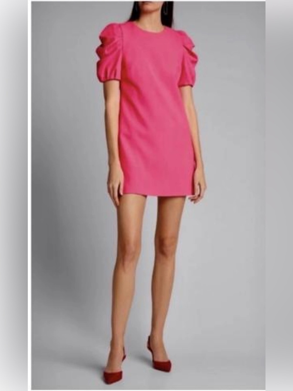 Tuckernuck  Stella Puff Sleeve Shift Dress from Pomander Place Hot Pink Small